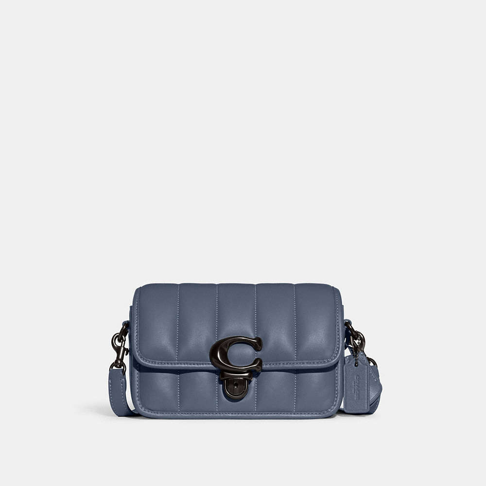 Coach Studio Shoulder Bag 19 With Quilting In Pewter/washed Chambray ...
