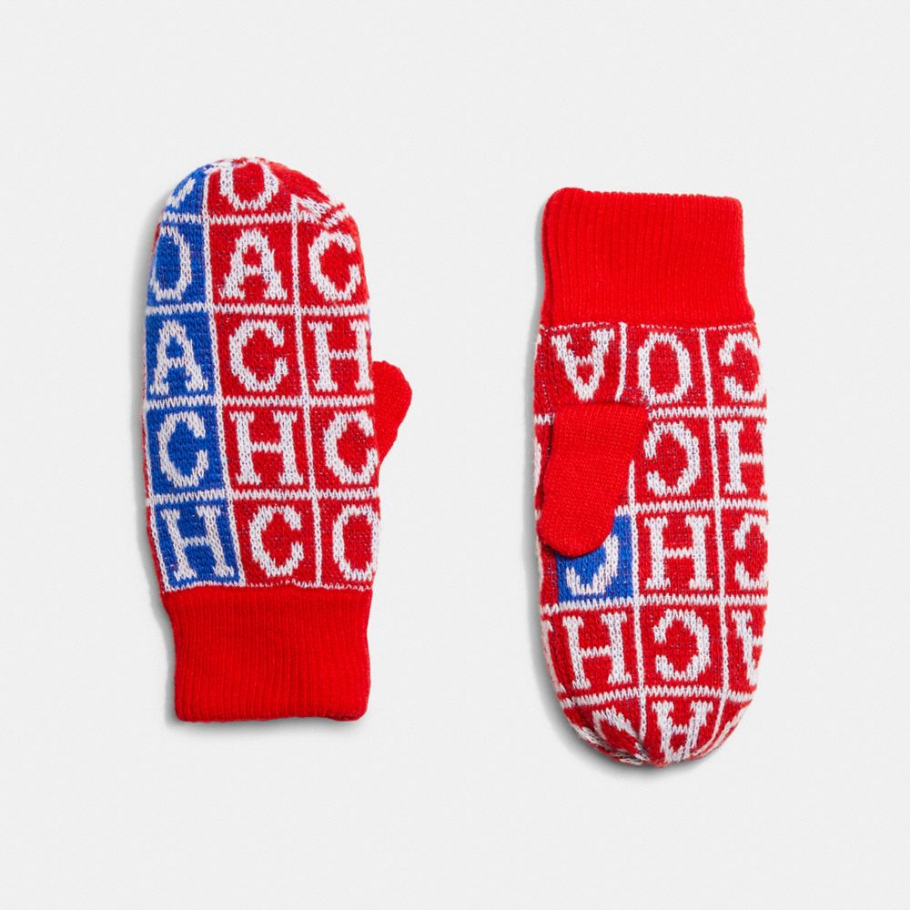 COACH OUTLET Crossword Knit Mittens