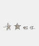 COACH®,SIGNATURE AND PAVE STAR STUD EARRINGS SET,n/a,Silver,Front View