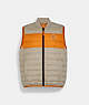 COACH®,PACKABLE LIGHTWEIGHT DOWN JACKET,Fabric,Stone,Front View