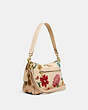 Soft Tabby Shoulder Bag With Floral Bouquet Print