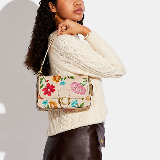 Soft Tabby Shoulder Bag With Floral Bouquet Print | COACH®