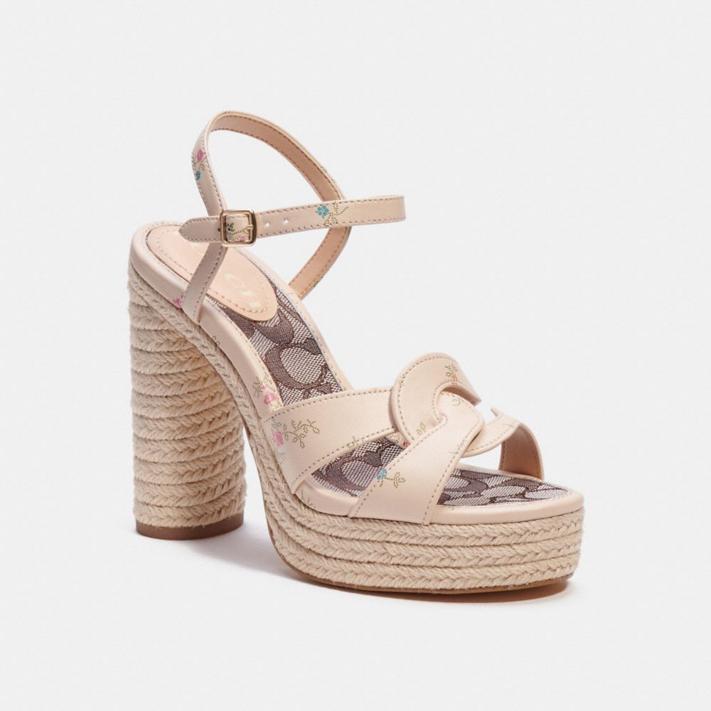 coach women's talina platform woven dress sandals