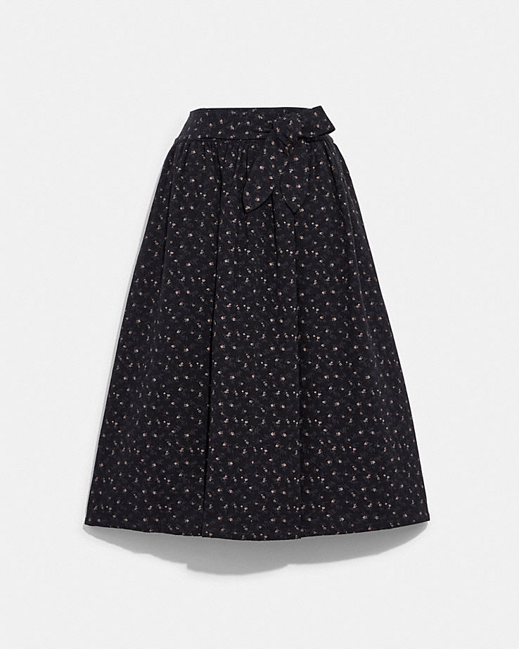 CoachQuilted Dirndl Skirt In Organic Cotton