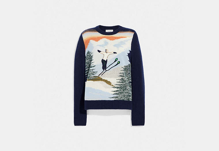 Holiday Intarsia Sweater In Recycled Wool And Cashmere