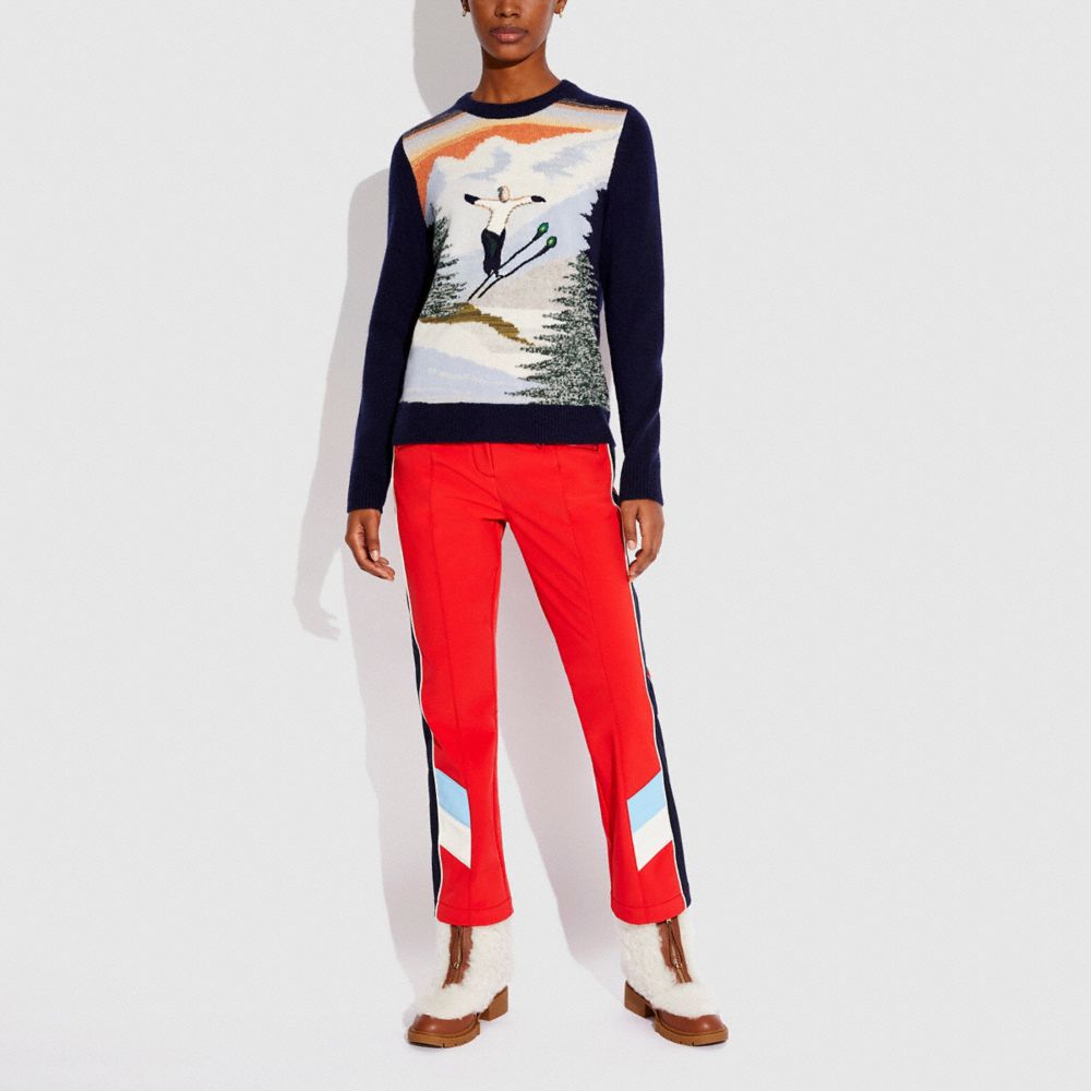 COACH®,Holiday Intarsia Sweater In Recycled Wool And Cashmere,,Scale View