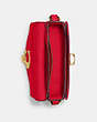 COACH®,STUDIO SHOULDER BAG 19,Smooth Leather,Mini,Brass/Bold Red,Inside View,Top View