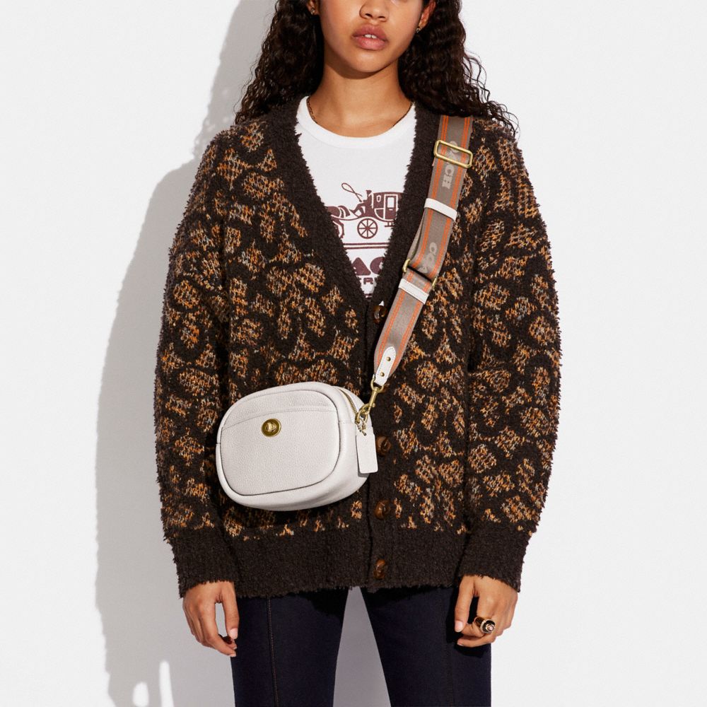 coach leather camera bag