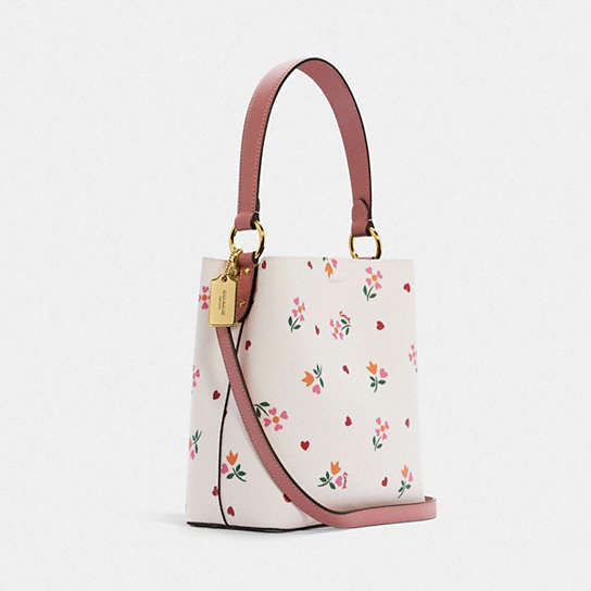 COACH® | Small Town Bucket Bag With Heart Petal Print