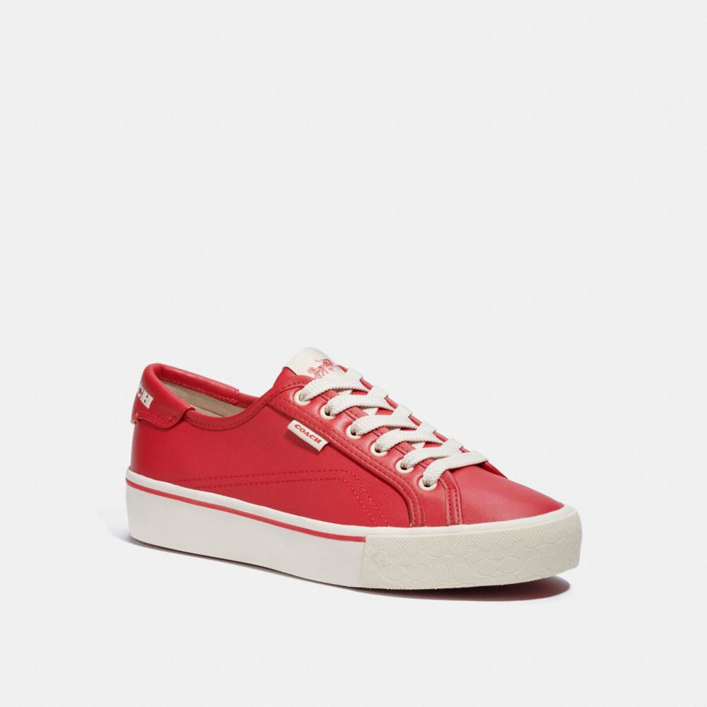 platform sneakers red