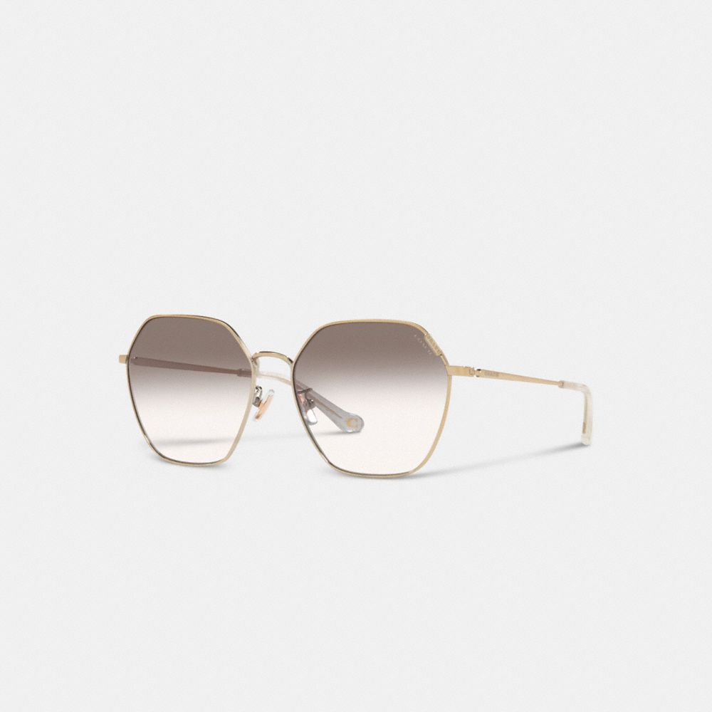 COACH® | Metal Hexagon Sunglasses