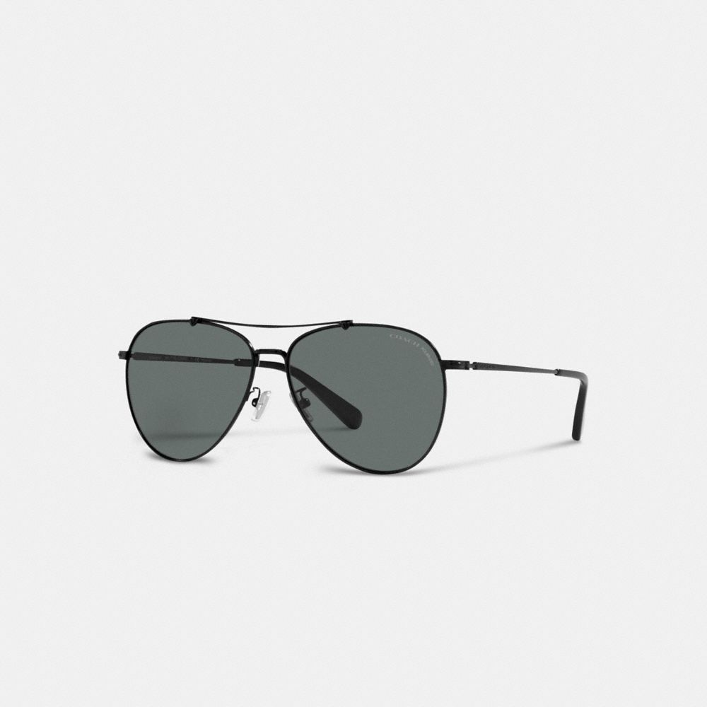 COACH® | Signature Metal Aviator Sunglasses