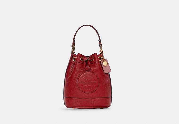 COACH® | Dempsey Bucket Bag 15 With Coach Patch And Heart Charm