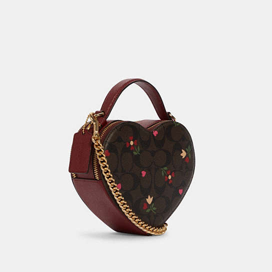 COACH® | Heart Crossbody In Signature Canvas With Heart Petal Print
