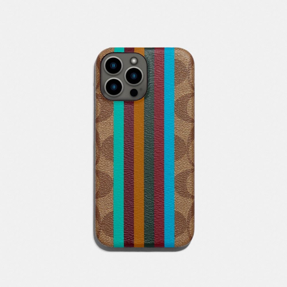 COACH® | Iphone 13 Pro Max Case In Signature Canvas