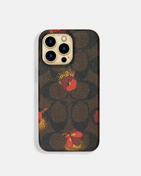 Iphone 13 Pro Case With Signature Canvas With Pop Floral Print