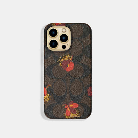 COACH OUTLET® | Iphone 13 Pro Case With Signature Canvas With Pop Floral  Print