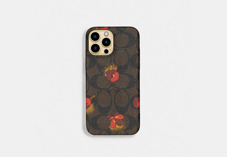 Iphone 13 Pro Max Case In Signature Canvas With Pop Floral Print