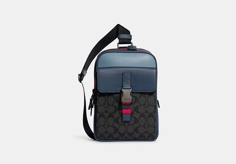 Track Pack In Colorblock Signature Canvas