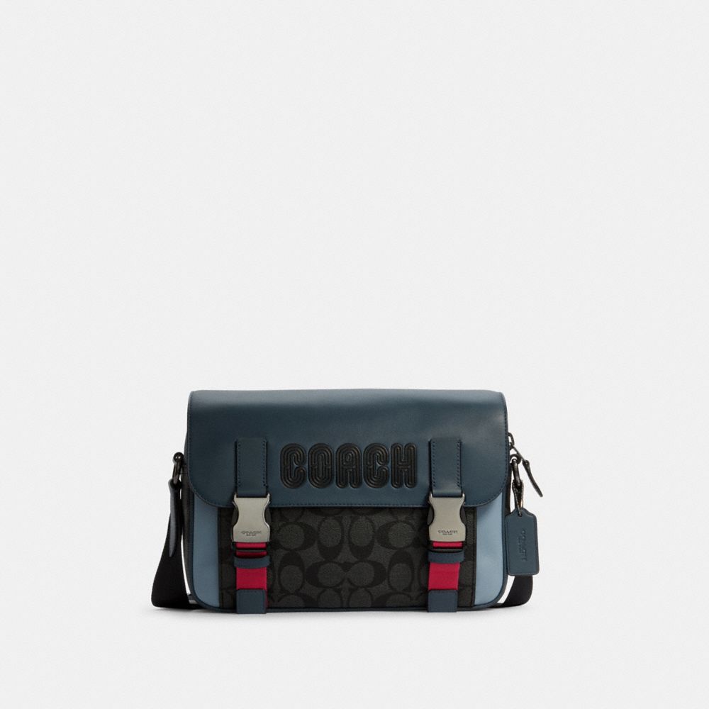 COACH® | Track Crossbody In Colorblock Signature Canvas With Coach