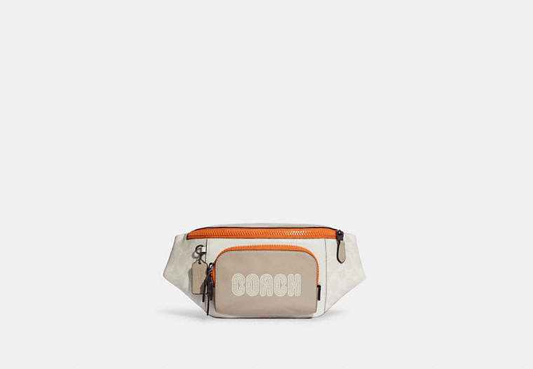 Track Belt Bag In Colorblock Signature Canvas With Coach image number 0