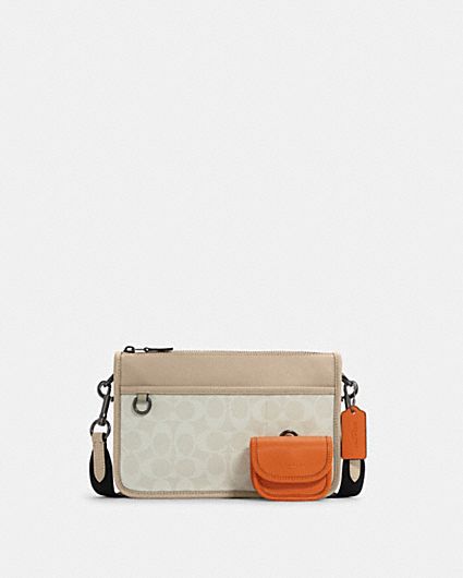 COACH® Outlet | Hudson Messenger In Signature Chambray