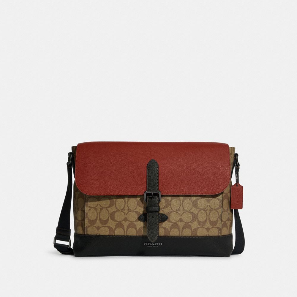 COACH OUTLET® Hudson Messenger In Colorblock Signature Canvas