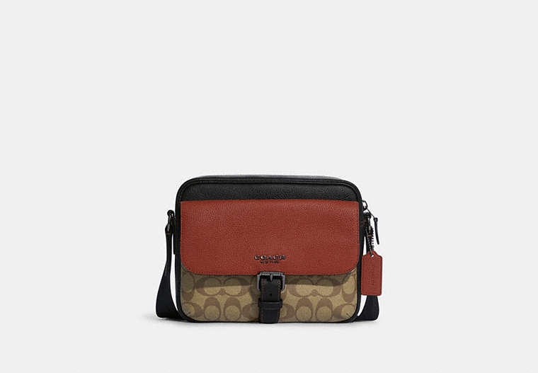 Hudson Crossbody In Colorblock Signature Canvas image number 0