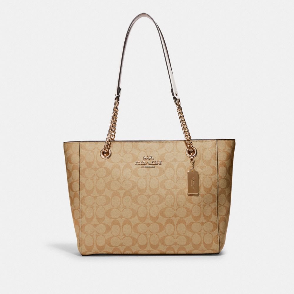 Coach Cammie Chain Tote in Signature Canvas