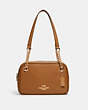 COACH®,CAMMIE CHAIN SHOULDER BAG,Pebbled Leather,Large,Gold/Penny,Front View