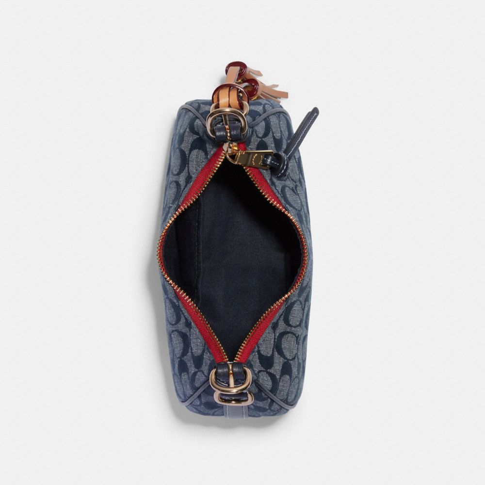 COACH®,Kleo Hobo In Signature Chambray,,Inside View,Top View