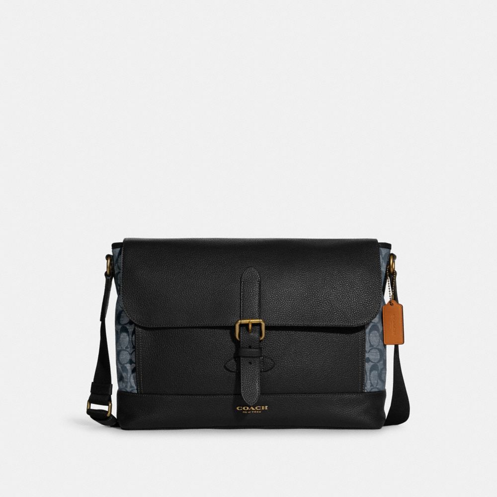COACH OUTLET® | Hudson Messenger In Signature Chambray