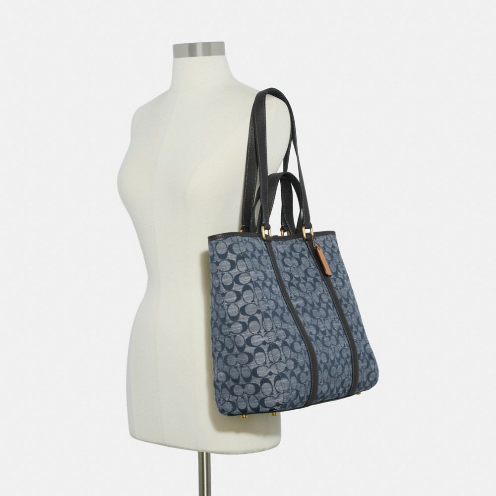 COACH OUTLET® | Hudson Double Handle Tote In Signature Chambray