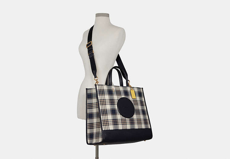 Dempsey Tote 40 With Garden Plaid Print And Coach Patch
