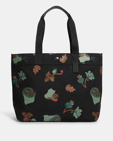 Tote 38 With Dreamy Leaves Print