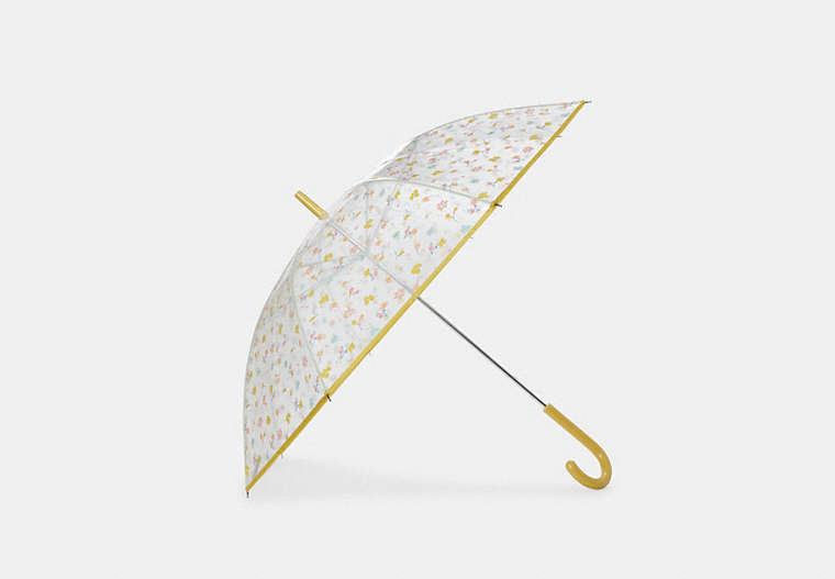 Parapluie à bulles transparent à imprimé floral mystique image number 0