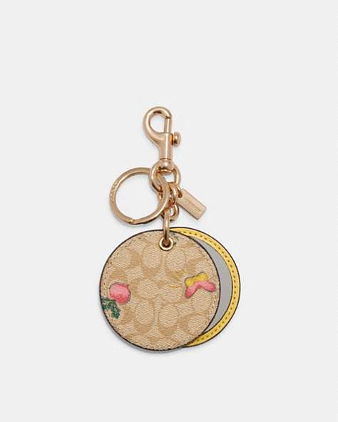 Mirror Bag Charm In Signature Canvas With Dreamy Veggie Print