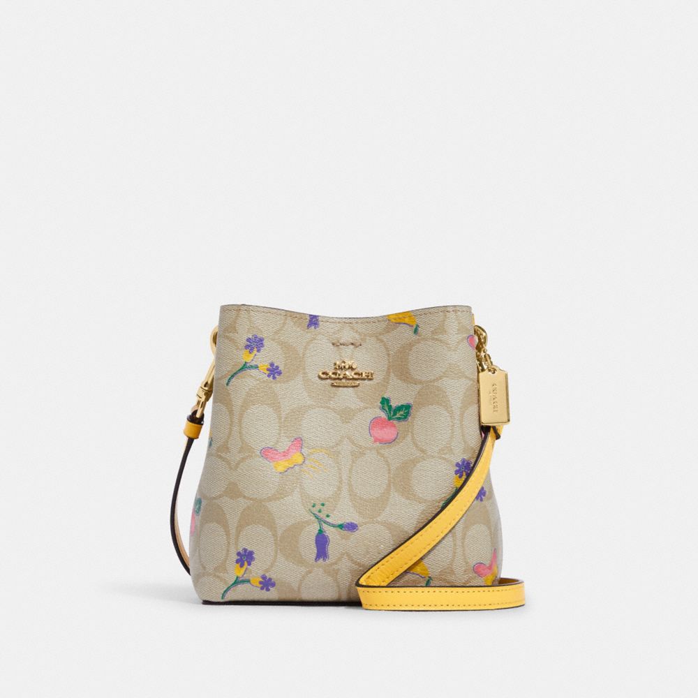 COACH® Mini Town Bucket Bag In Signature Canvas With Dreamy Veggie Print