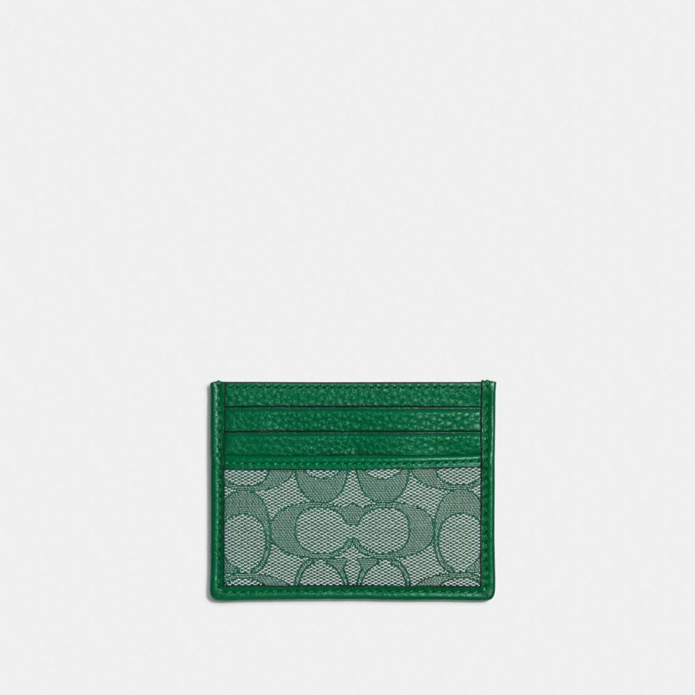 COACH® Slim Id Card Case In Signature Jacquard