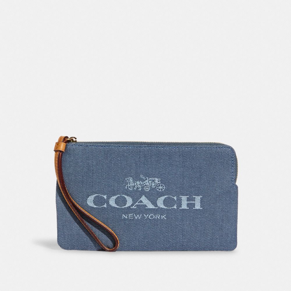 COACH OUTLET® Large Corner Zip Wristlet With Coach