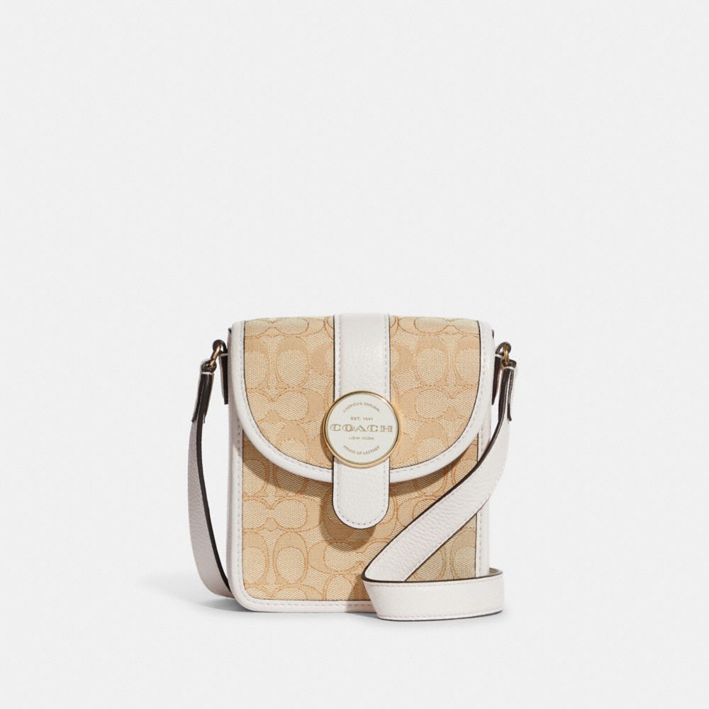 North/South Lonnie Crossbody In Signature Jacquard