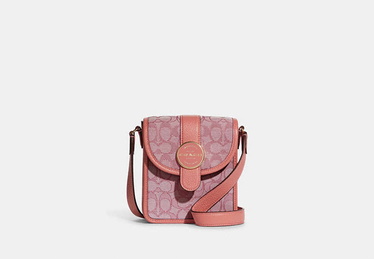 North/South Lonnie Crossbody In Signature Jacquard