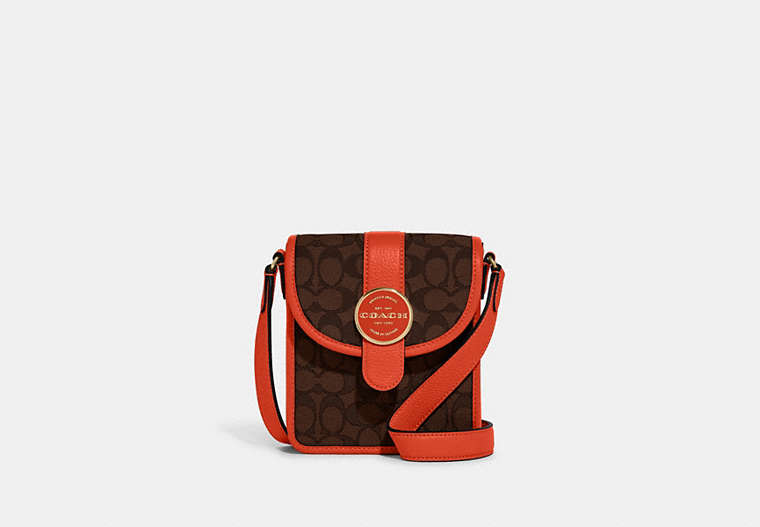 North/South Lonnie Crossbody In Signature Jacquard