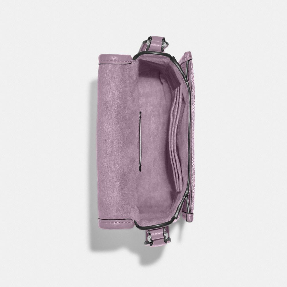 COACH®,North/South Lonnie Crossbody In Signature Jacquard,,Inside View,Top View