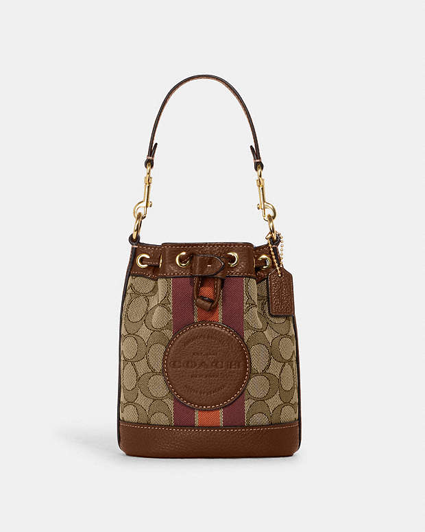 COACH OUTLET® | Mini Dempsey Bucket Bag In Signature Jacquard With