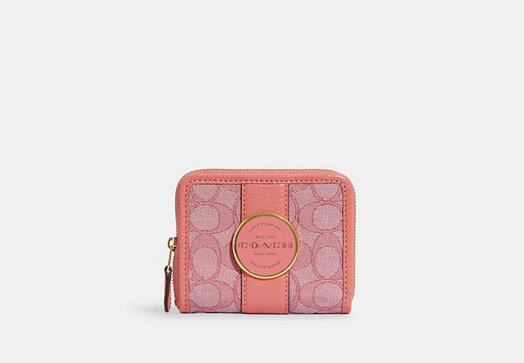 Lonnie Small Zip Around Wallet In Signature Jacquard