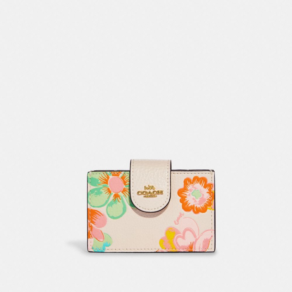 Accordion Card Case With Dreamy Land Floral Print