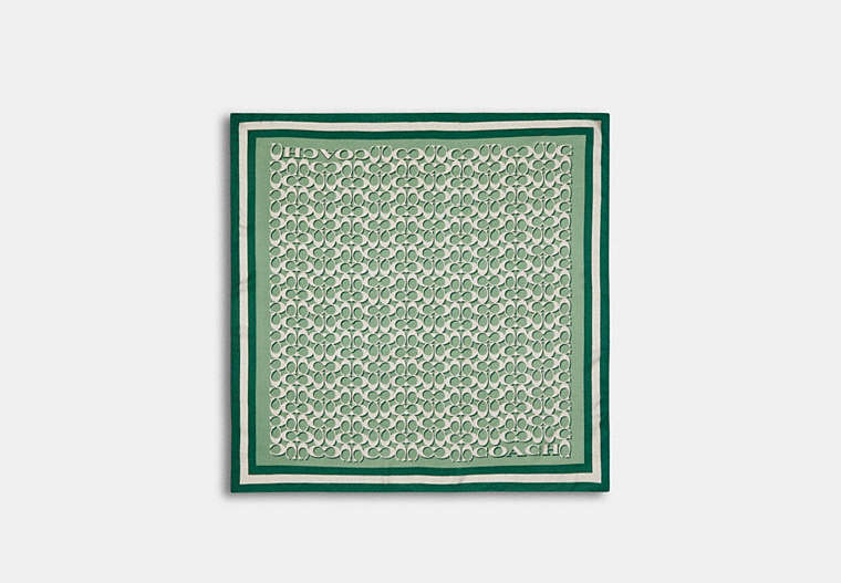 Foulard carré en soie avec imprimé signature image number 0