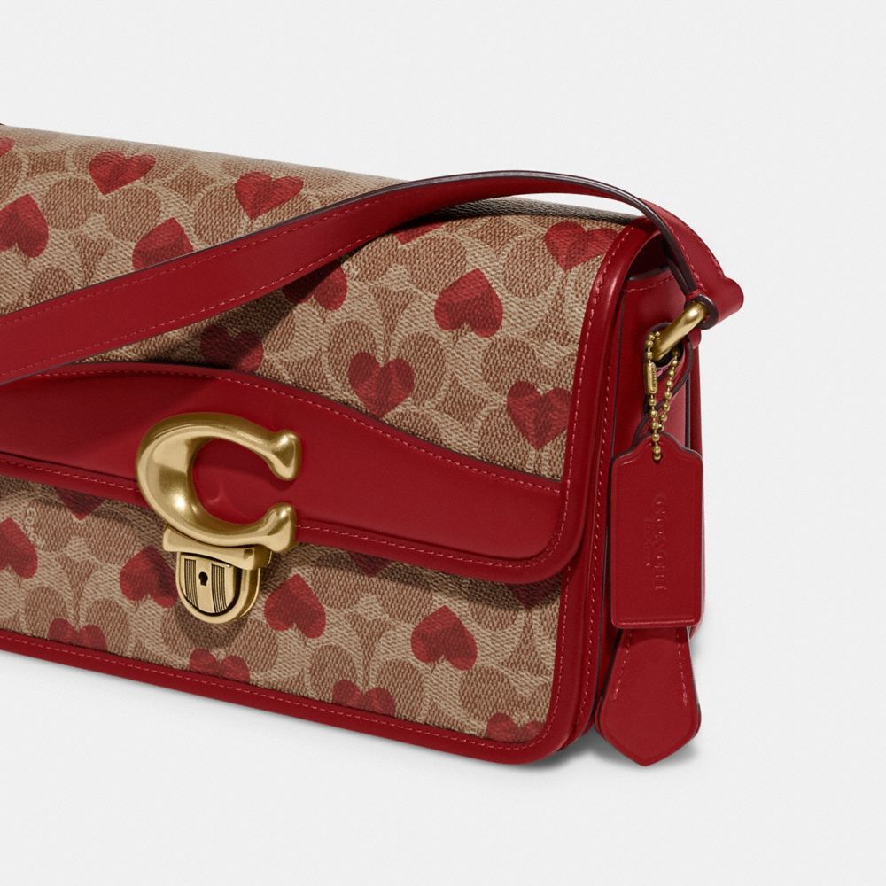COACH® | Studio Shoulder Bag In Signature Canvas With Heart Print