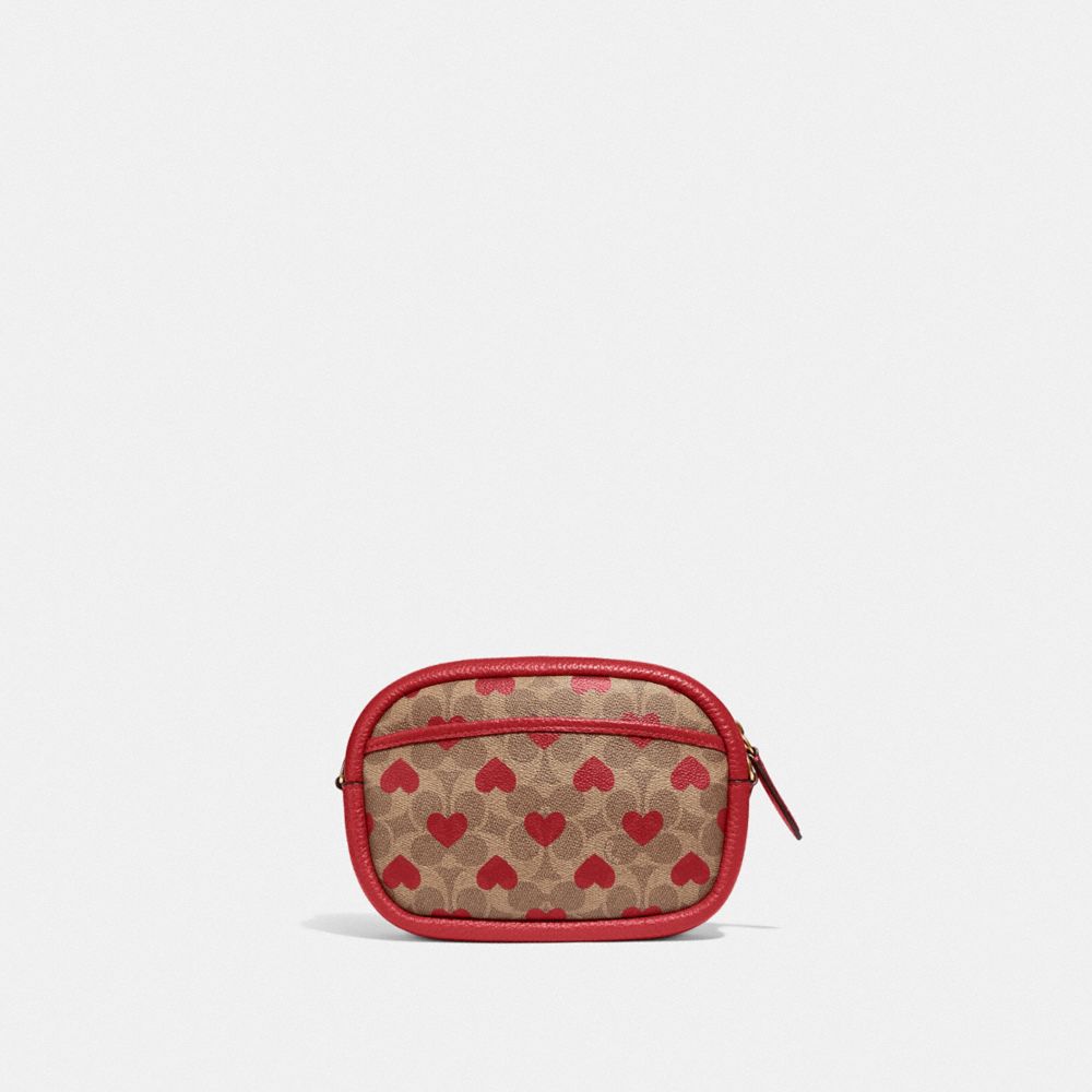 COACH® Camera Bag In Signature Canvas With Heart Print